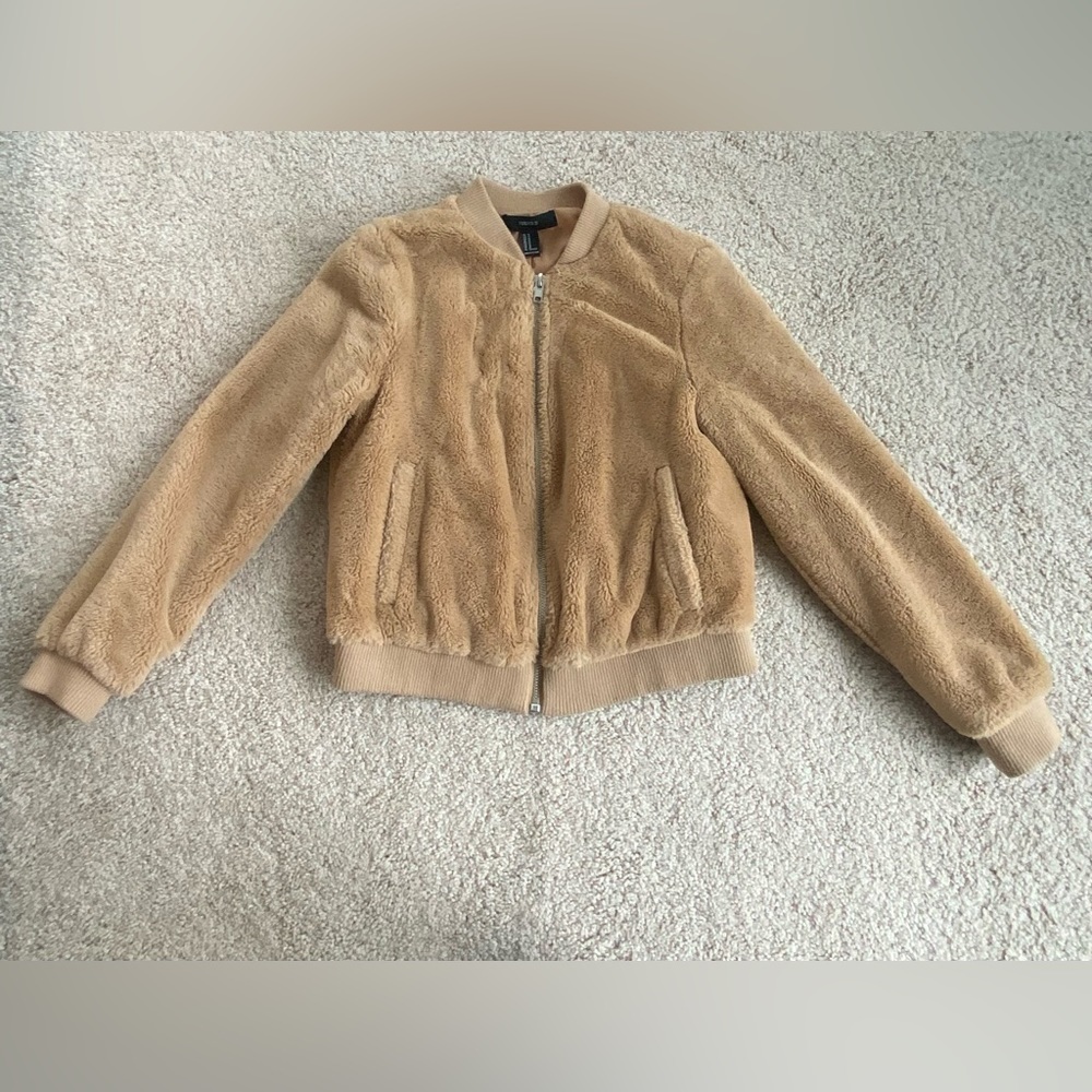 Camel Colored Bomber Jacket